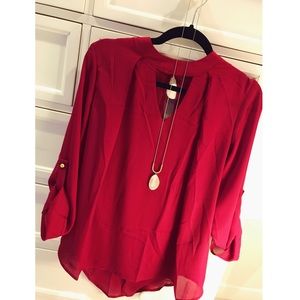 Maroon/red blouse
